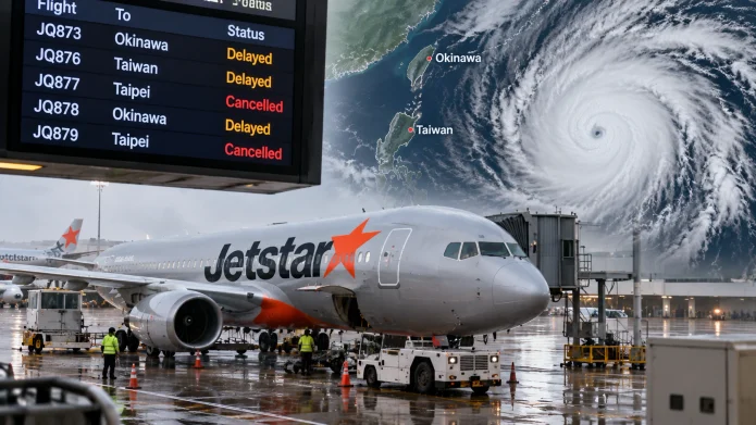 Jetstar Warns of Possible Flight Disruptions as Typhoon Champi Approaches Jetstar Warns of Possible Flight Disruptions as Typhoon Champi Approaches