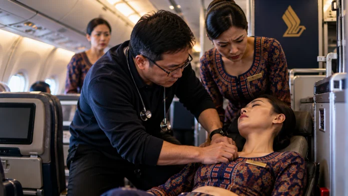 Passenger Doctor Saves Unconscious Singapore Airlines Crew Member Mid-Flight Passenger Doctor Saves Unconscious Singapore Airlines Crew Member Mid-Flight